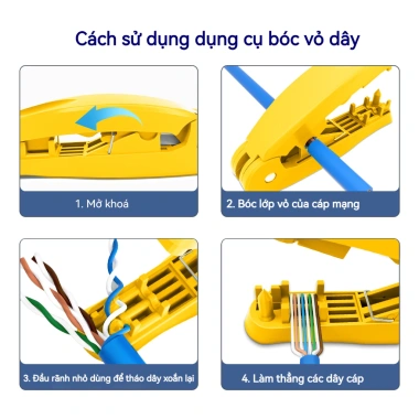 ZoeRax công cụ uốn Ethernet RJ45 đa năng cắt, tước, tháo gỡ, duỗi thẳng cáp STP/UTP Giá ưu đãi 170.499₫ 6 ZoeRax công cụ uốn Ethernet RJ45 đa năng cắt, tước, tháo gỡ, duỗi thẳng cáp STP/UTP Giá ưu đãi 170.499₫ 6