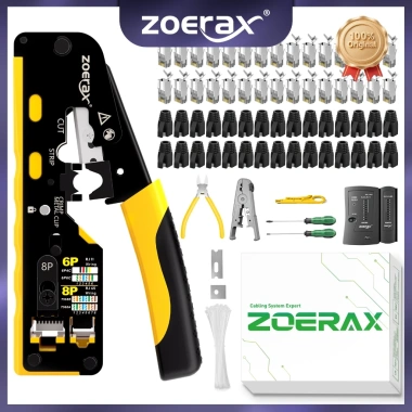 ZoeRax Crimp RJ45 Cat7 Cat6A - Bộ Dụng Cụ Crimp Ethernet Pass Through Đa Năng ZoeRax Crimp RJ45 Cat7 Cat6A - Bộ Dụng Cụ Crimp Ethernet Pass Through Đa Năng