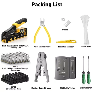 ZoeRax Crimp RJ45 Cat7 Cat6A - Bộ Dụng Cụ Crimp Ethernet Pass Through Đa Năng 8 ZoeRax Crimp RJ45 Cat7 Cat6A - Bộ Dụng Cụ Crimp Ethernet Pass Through Đa Năng 8