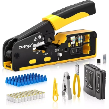 ZoeRax Crimp RJ45 Cat7 Cat6A - Bộ Dụng Cụ Crimp Ethernet Pass Through Đa Năng 9 ZoeRax Crimp RJ45 Cat7 Cat6A - Bộ Dụng Cụ Crimp Ethernet Pass Through Đa Năng 9