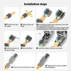 ZoeRax Đầu Nối Cat8 Cat7 Cat6a RJ45 Giắc Cắm Ethernet Bảo Vệ, Lắp Đặt Miễn Phí - 56.099₫ 6