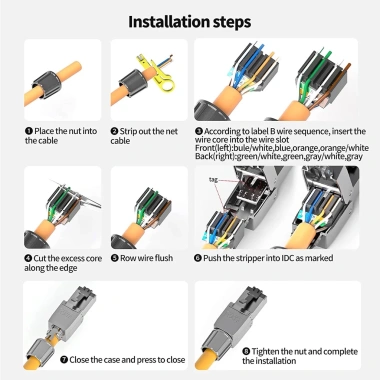 ZoeRax Đầu Nối Cat8 Cat7 Cat6a RJ45 Giắc Cắm Ethernet Bảo Vệ, Lắp Đặt Miễn Phí - 56.099₫ 6 ZoeRax Đầu Nối Cat8 Cat7 Cat6a RJ45 Giắc Cắm Ethernet Bảo Vệ, Lắp Đặt Miễn Phí - 56.099₫ 6