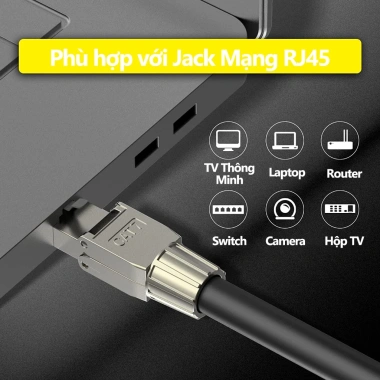 ZoeRax Đầu Nối RJ45 Cat8/7/6a Công Cụ Miễn Phí Giắc Cắm Dễ Dàng 54.999đ 2 ZoeRax Đầu Nối RJ45 Cat8/7/6a Công Cụ Miễn Phí Giắc Cắm Dễ Dàng 54.999đ 2