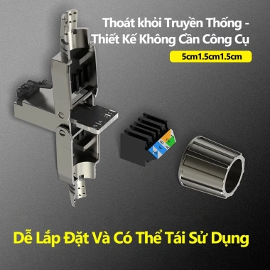 ZoeRax Đầu Nối RJ45 Cat8/7/6a Công Cụ Miễn Phí Giắc Cắm Dễ Dàng 54.999đ 3 ZoeRax Đầu Nối RJ45 Cat8/7/6a Công Cụ Miễn Phí Giắc Cắm Dễ Dàng 54.999đ 3