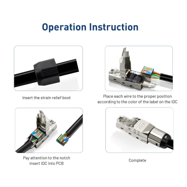 ZOERAX Đầu nối RJ45 không cần công cụ Cat6 Cat7 Cat8 - Phích cắm Ethernet tái sử dụng, lắp nhanh, giá ưu đãi 68.090 VND 7 ZOERAX Đầu nối RJ45 không cần công cụ Cat6 Cat7 Cat8 - Phích cắm Ethernet tái sử dụng, lắp nhanh, giá ưu đãi 68.090 VND 7