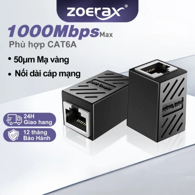 ZoeRax Đầu Nối RJ45 Nữ Sang Nữ Coupler Ethernet Cat6/7/5e/6A Tốc Độ Cao Độ Bền ZoeRax Đầu Nối RJ45 Nữ Sang Nữ Coupler Ethernet Cat6/7/5e/6A Tốc Độ Cao Độ Bền