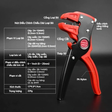 ZOERAX Dụng Cụ Cắt & Tuốt Dây 2 trong 1, Tuốt Cáp 10‑24 AWG, Điều Chỉnh Nhanh, Sửa Chữa Điện Tử & Ô Tô – 191.675₫ 7 ZOERAX Dụng Cụ Cắt & Tuốt Dây 2 trong 1, Tuốt Cáp 10‑24 AWG, Điều Chỉnh Nhanh, Sửa Chữa Điện Tử & Ô Tô – 191.675₫ 7