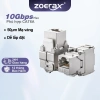 ZoeRax Keystone Jack RJ45 Cat6a/Cat6/Cat5e STP hợp kim kẽm không dụng cụ, hỗ trợ cáp 22‑26 AWG