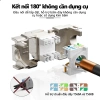 ZoeRax Keystone Jack RJ45 Cat6a/Cat6/Cat5e STP hợp kim kẽm không dụng cụ, hỗ trợ cáp 22‑26 AWG 2