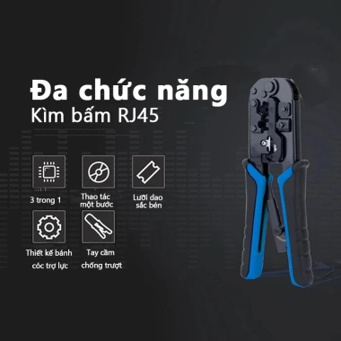 Zoerax Kìm Bấm Cáp Mạng 3 trong 1 - Bấm/Cắt/Cạo RJ45 RJ12 RJ11 Cat6 Cat5e, Giá 225.499₫ 4 Zoerax Kìm Bấm Cáp Mạng 3 trong 1 - Bấm/Cắt/Cạo RJ45 RJ12 RJ11 Cat6 Cat5e, Giá 225.499₫ 4