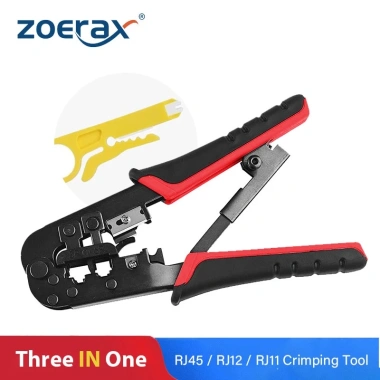Zoerax Kìm Bấm Cáp Mạng 3 trong 1 - Bấm/Cắt/Cạo RJ45 RJ12 RJ11 Cat6 Cat5e, Giá 225.499₫ 11 Zoerax Kìm Bấm Cáp Mạng 3 trong 1 - Bấm/Cắt/Cạo RJ45 RJ12 RJ11 Cat6 Cat5e, Giá 225.499₫ 11
