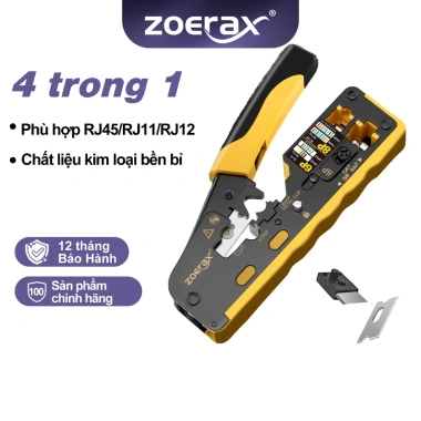 ZoeRax Kìm uốn RJ45 chuyên nghiệp cho Cat7/6a/6/5 – Tiết kiệm công sức, tăng hiệu quả ZoeRax Kìm uốn RJ45 chuyên nghiệp cho Cat7/6a/6/5 – Tiết kiệm công sức, tăng hiệu quả