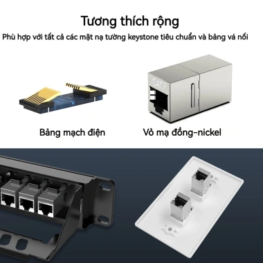 ZoeRax Mô-đun Ethernet Cat6 RJ45 Keystone không dụng cụ – Giắc cắm nữ nhanh gọn, tốc độ 10Gbps, giá 62.794₫ 5