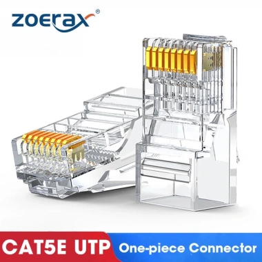 ZoeRax Ổ cắm RJ45 modular CAT5e/CAT6 – Bề mặt vàng mạ 50, lỗ 1.1mm, phù hợp cáp Ethernet, giá 45.099₫ 10