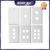 Zoerax Plate tường RJ45 Keystone Jack 0-6 cổng trắng - Giá 51,150₫