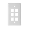 Zoerax Plate tường RJ45 Keystone Jack 0-6 cổng trắng - Giá 51,150₫ 14
