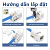 ZoeRax RJ45 Cat5e/Cat6 Keystone Jack nối Ethernet, giắc cắm tường màu trắng 7
