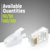 Zoerax RJ45 Cat6 – Bốt Giảm Căng Thẳng, Phích Cắm Mô-đun EZ Dễ Uốn Cáp Mạng 5