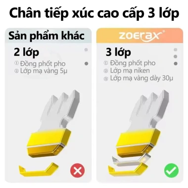 ZoeRax RJ45 Cat6a/Cat6/Cat5e 30 Đầu Nối Mạ Vàng 8P8C Không Che Chắn 6 ZoeRax RJ45 Cat6a/Cat6/Cat5e 30 Đầu Nối Mạ Vàng 8P8C Không Che Chắn 6