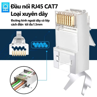 Zoerax RJ45 Cat7 & Cat6a 8P8C 50um Mạ Vàng FTP/STP - Set 10 Mô-đun 1.5mm Giá ưu đãi 129.798₫ 3 Zoerax RJ45 Cat7 & Cat6a 8P8C 50um Mạ Vàng FTP/STP - Set 10 Mô-đun 1.5mm Giá ưu đãi 129.798₫ 3