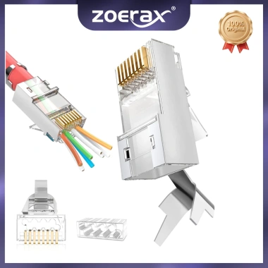 Zoerax RJ45 Cat8 Cat7 8P8C Mạ Vàng 50um Kết Nối FTP/STP 1.5mm Giá 175.999 VND Zoerax RJ45 Cat8 Cat7 8P8C Mạ Vàng 50um Kết Nối FTP/STP 1.5mm Giá 175.999 VND