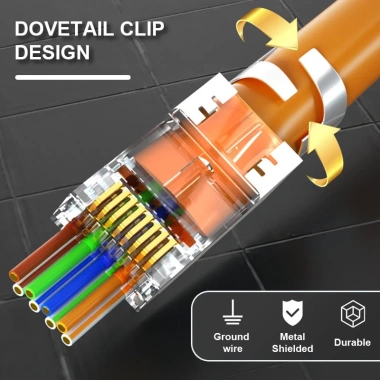 Zoerax RJ45 Cat8 Cat7 8P8C Mạ Vàng 50um Kết Nối FTP/STP 1.5mm Giá 175.999 VND 3 Zoerax RJ45 Cat8 Cat7 8P8C Mạ Vàng 50um Kết Nối FTP/STP 1.5mm Giá 175.999 VND 3