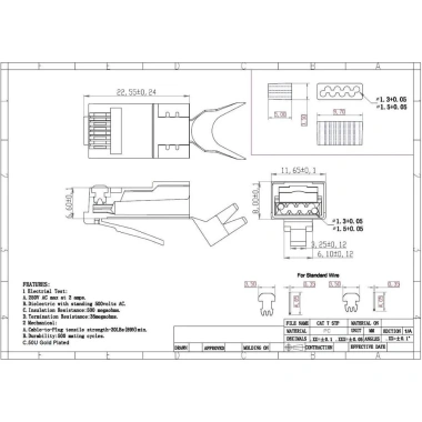 Zoerax RJ45 Cat8 Cat7 8P8C Mạ Vàng 50um Kết Nối FTP/STP 1.5mm Giá 175.999 VND 8 Zoerax RJ45 Cat8 Cat7 8P8C Mạ Vàng 50um Kết Nối FTP/STP 1.5mm Giá 175.999 VND 8