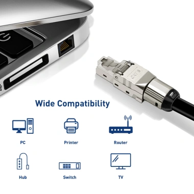 ZoeRax RJ45 Cat8/7/6A Đầu Nối Mô-đun Không Dụng Cụ 2.000MHz 40G 22-24AWG - 43.999đ 5