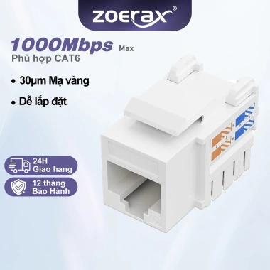 ZoeRax RJ45 Keystone Jack Cat6 Nhiều Màu - Kết Nối UTP Punch-Down Đứng Cáp Mạng, Giá Ưu Đãi 60.499 VND ZoeRax RJ45 Keystone Jack Cat6 Nhiều Màu - Kết Nối UTP Punch-Down Đứng Cáp Mạng, Giá Ưu Đãi 60.499 VND