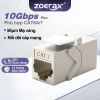 ZoeRax RJ45 Keystone Jack Cat7/6a Nữ STP 10Gbps Khớp Nối Tường và Bảng Dán