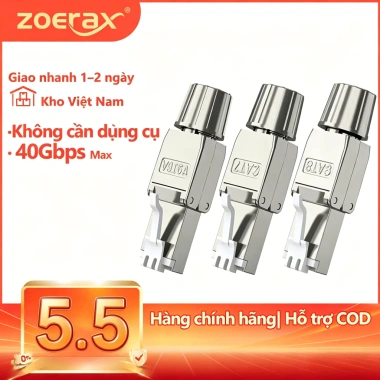 ZoeRax RJ45 Ống cắm UTP/STP 23AWG Cat6A-Cat8- Lắp nhanh không dụng cụ, giá 44.770₫