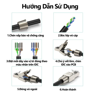 ZoeRax RJ45 Ống cắm UTP/STP 23AWG Cat6A-Cat8- Lắp nhanh không dụng cụ, giá 44.770₫ 5 ZoeRax RJ45 Ống cắm UTP/STP 23AWG Cat6A-Cat8- Lắp nhanh không dụng cụ, giá 44.770₫ 5