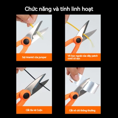 Zoerax Sợi Quang Cắt Kéo Sắc Nét Aramid Dụng Cụ Tước Dây Nhảy và Bím Tóc Cầm Tay 8 Zoerax Sợi Quang Cắt Kéo Sắc Nét Aramid Dụng Cụ Tước Dây Nhảy và Bím Tóc Cầm Tay 8