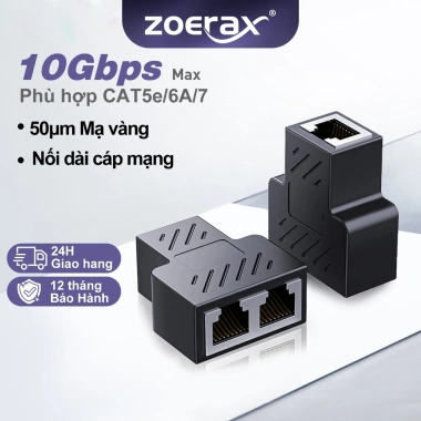 ZoeRax Splitter RJ45 1 đến 2 Cổng Nữ Nữ Extender Ethernet Giá 76.999đ ZoeRax Splitter RJ45 1 đến 2 Cổng Nữ Nữ Extender Ethernet Giá 76.999đ