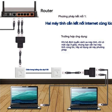 ZoeRax Splitter RJ45 1 đến 2 Cổng Nữ Nữ Extender Ethernet Giá 76.999đ 4 ZoeRax Splitter RJ45 1 đến 2 Cổng Nữ Nữ Extender Ethernet Giá 76.999đ 4