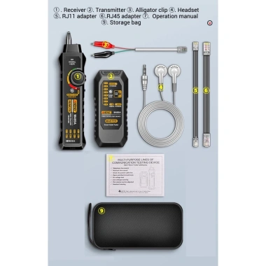 ZoeRax Wire Tester RJ45 RJ11 Đa chức năng - Tracker Cable Ethernet LAN Cat5/Cat6 kèm tai nghe, giá 439.999₫ 9 ZoeRax Wire Tester RJ45 RJ11 Đa chức năng - Tracker Cable Ethernet LAN Cat5/Cat6 kèm tai nghe, giá 439.999₫ 9