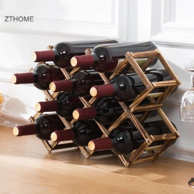 Zthome Giá Đựng Rượu Vang Đỏ Gỗ Retro Trưng Bày Phòng Khách Tủ Hiển Thị Giá 103.840đ HOT