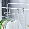 ZTHOME Móc Treo Quần Áo Nhựa Đỏ Đa Năng 9 Lỗ Xoay Ngang Dọc Đậm Dày Sấy Gia Đình