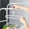 ZTHOME Móc Treo Quần Áo Nhựa Đỏ Đa Năng 9 Lỗ Xoay Ngang Dọc Đậm Dày Sấy Gia Đình 3