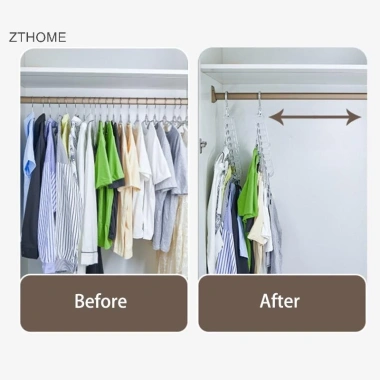 ZTHOME Móc Treo Quần Áo Nhựa Đỏ Đa Năng 9 Lỗ Xoay Ngang Dọc Đậm Dày Sấy Gia Đình