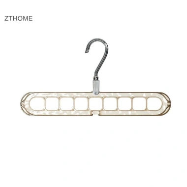ZTHOME Móc Treo Quần Áo Nhựa Đỏ Đa Năng 9 Lỗ Xoay Ngang Dọc Đậm Dày Sấy Gia Đình