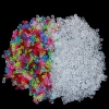 ZYJC 500 chiếc kẹp acrylic trong suốt đa màu sắc, khóa dệt dây móc bím – Kết nối trang sức giá rẻ 34.1k 2