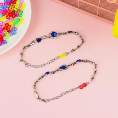 ZYJC 500 chiếc kẹp acrylic trong suốt đa màu sắc, khóa dệt dây móc bím – Kết nối trang sức giá rẻ 34.1k 6