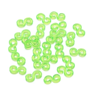 ZYJC 500 chiếc kẹp acrylic trong suốt đa màu sắc, khóa dệt dây móc bím – Kết nối trang sức giá rẻ 34.1k 9