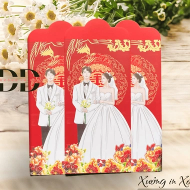 10 Bao Lì Xì Đỏ Hỏi Trao Duyên Bê Tráp - Quà May Mắn Năm Mới Giá 12.000đ