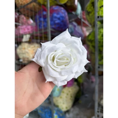 10 bông Hồng xoăn 12cm hoa vải giả - Trang trí bàn tiệc, giá ưu đãi 40.000đ