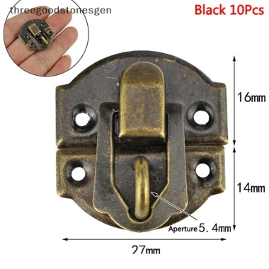 10 Cái Khóa Sắt Vintage 27x30mm cho Hộp Trang Sức và Vali - Threegoodstonesgen 10