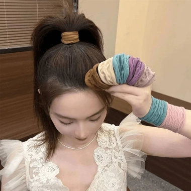 10 Dây Buộc Tóc Đuôi Ngựa Cao Su Dày Nữ Tính - Giá ưu đãi 17.820 VND