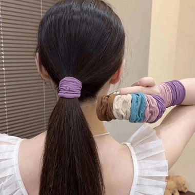 10 Dây Buộc Tóc Đuôi Ngựa Cao Su Dày Nữ Tính - Giá ưu đãi 17.820 VND