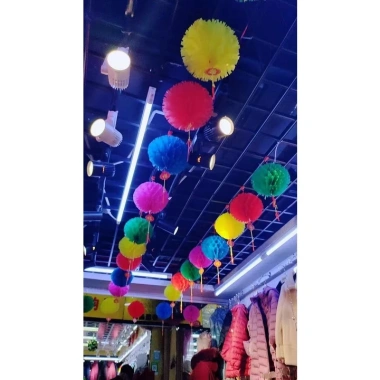 10 Đèn lồng trang trí 5 màu đa kích thước 22-38cm lễ hội Trung Thu Tết giá 39.990